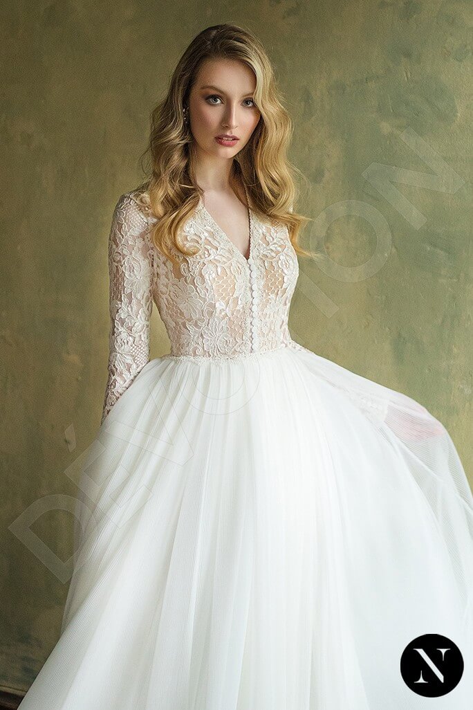 Liviana Full back A-line Long sleeve Wedding Dress 4