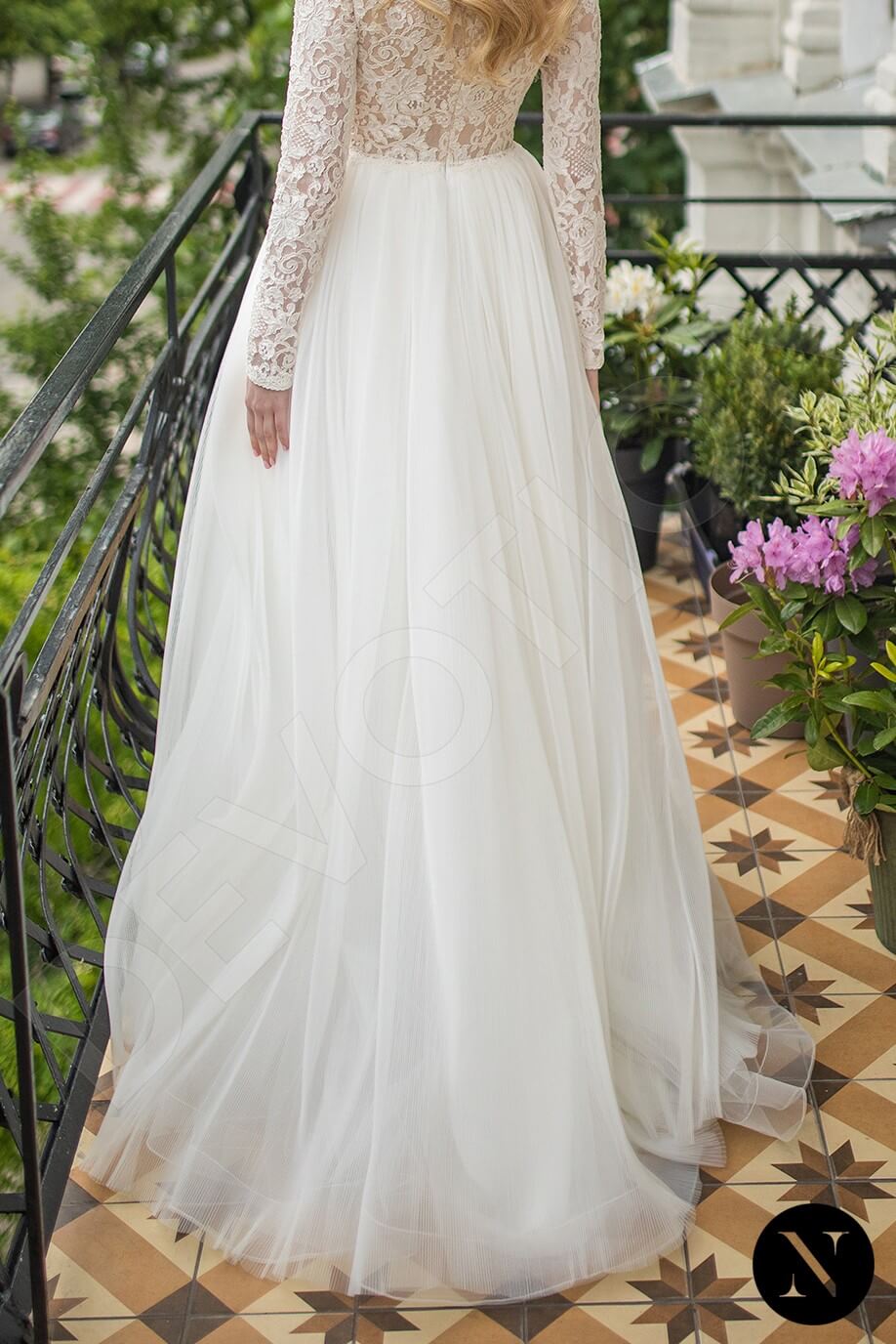 Liviana A-line V-neck Milk Wedding dress