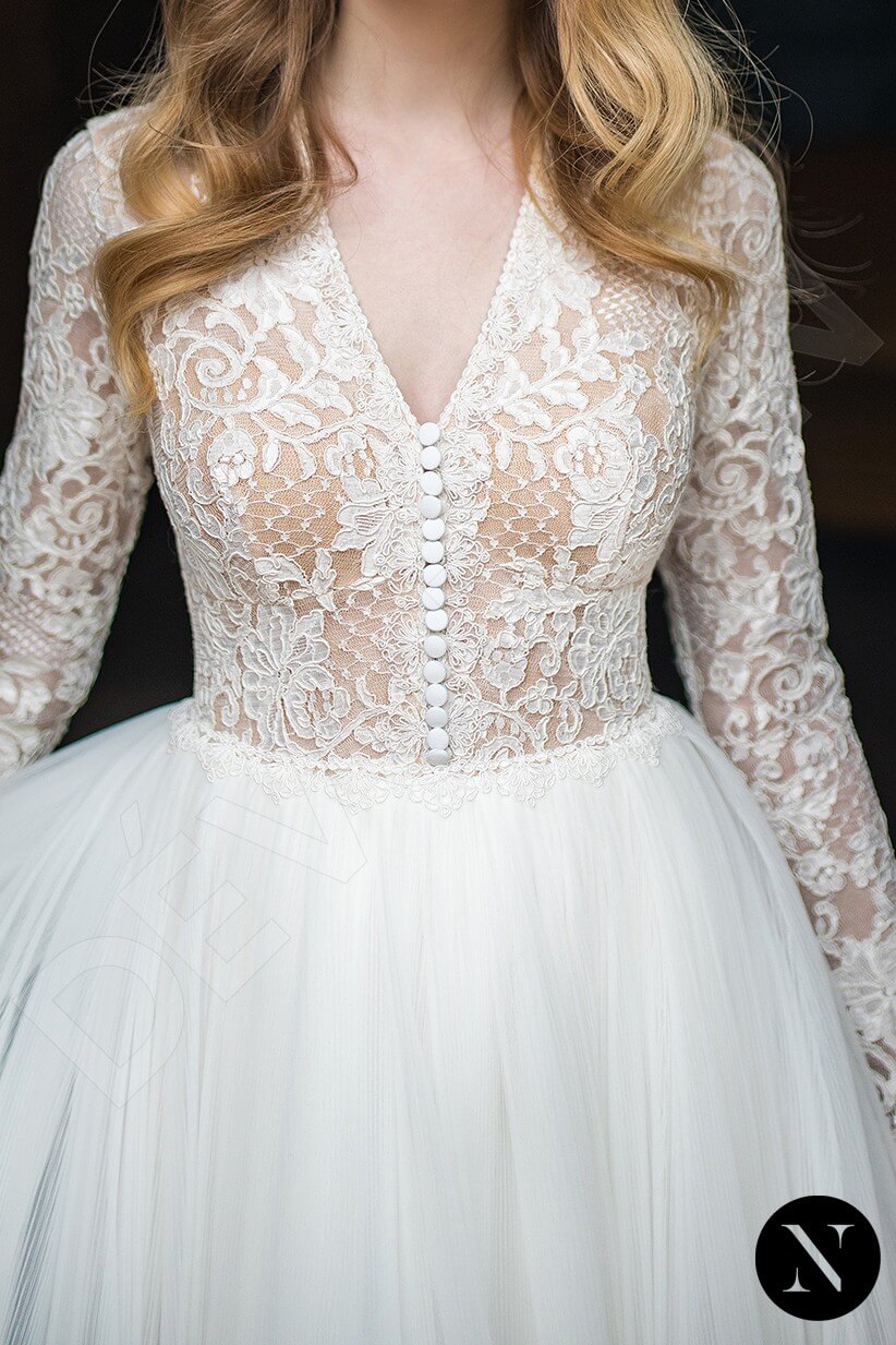Liviana Full back A-line Long sleeve Wedding Dress 6