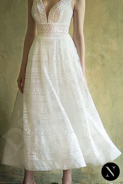 Bryar Open back A-line Sleeveless Wedding Dress 6