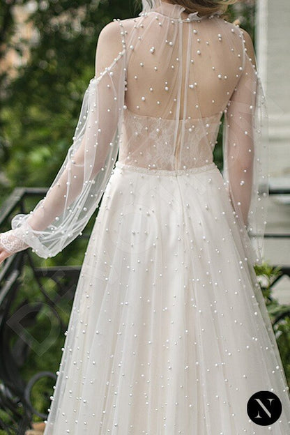 Adelyn Full back A-line Long sleeve + Décor Wedding Dress 6