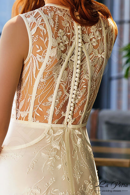 Diel Full back A-line Sleeveless Wedding Dress 6