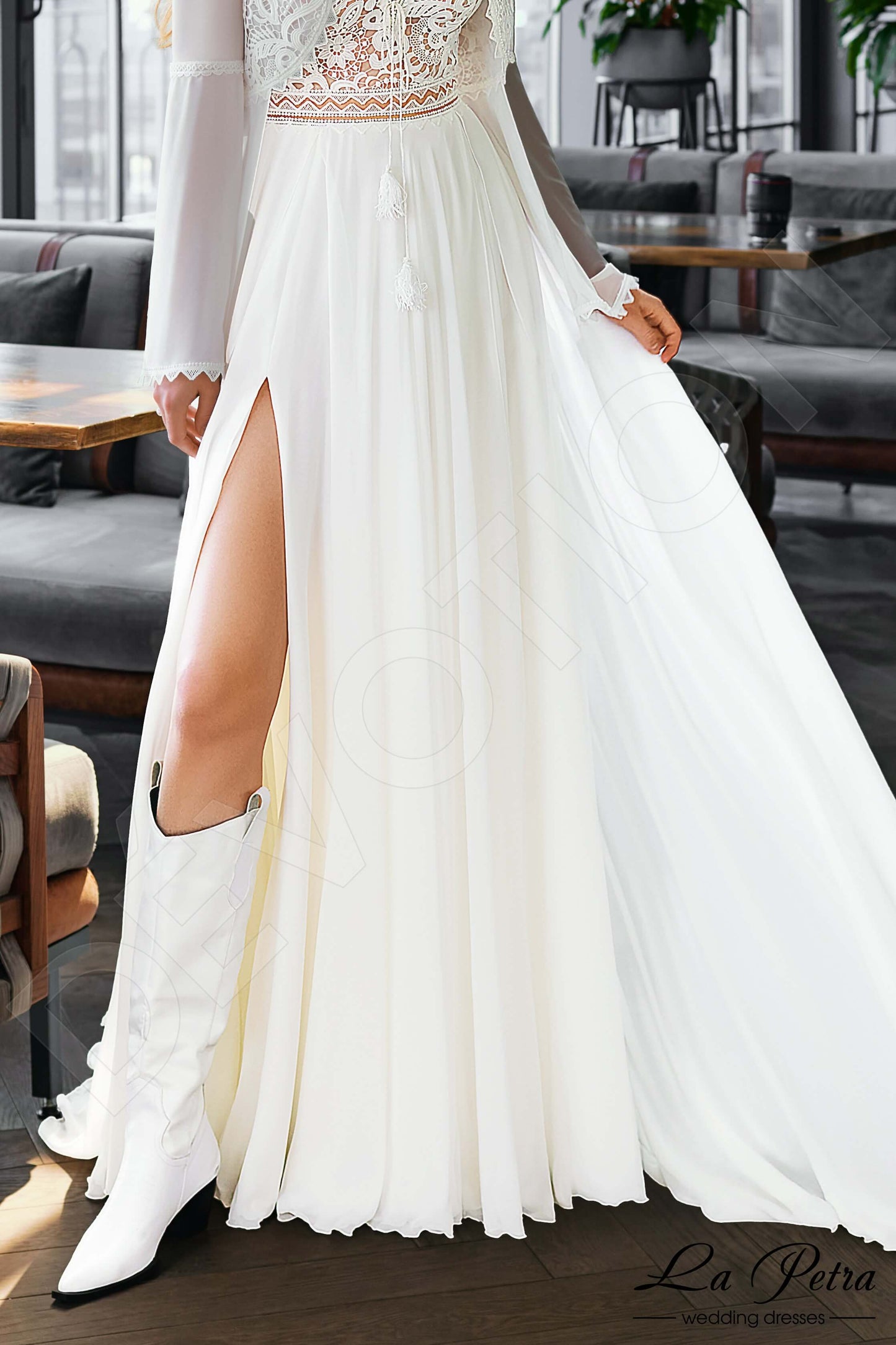 Jilly Open back A-line Sleeveless Wedding Dress 8