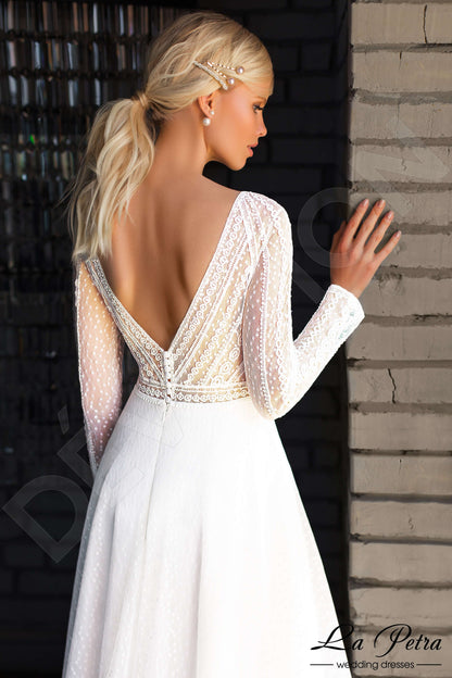 Livie Open back A-line Long sleeve Wedding Dress 6
