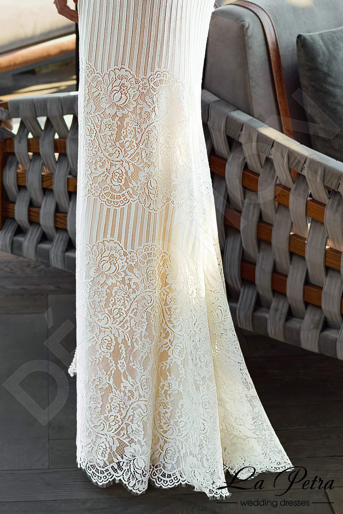 Lovia Full back Sheath/Column Short/ Cap sleeve Wedding Dress 7