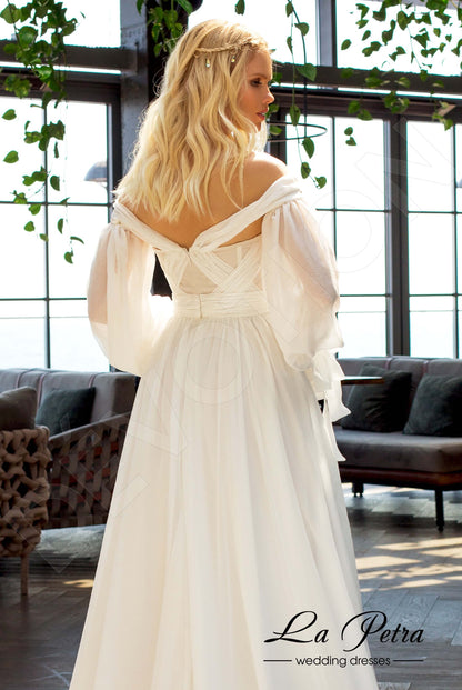Esmee Open back A-line Long sleeve Wedding Dress 4