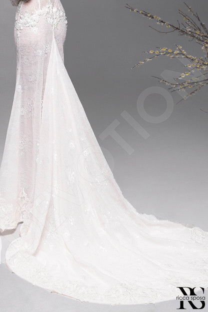 Mimosa Open back Sheath/Column Long sleeve Wedding Dress 8