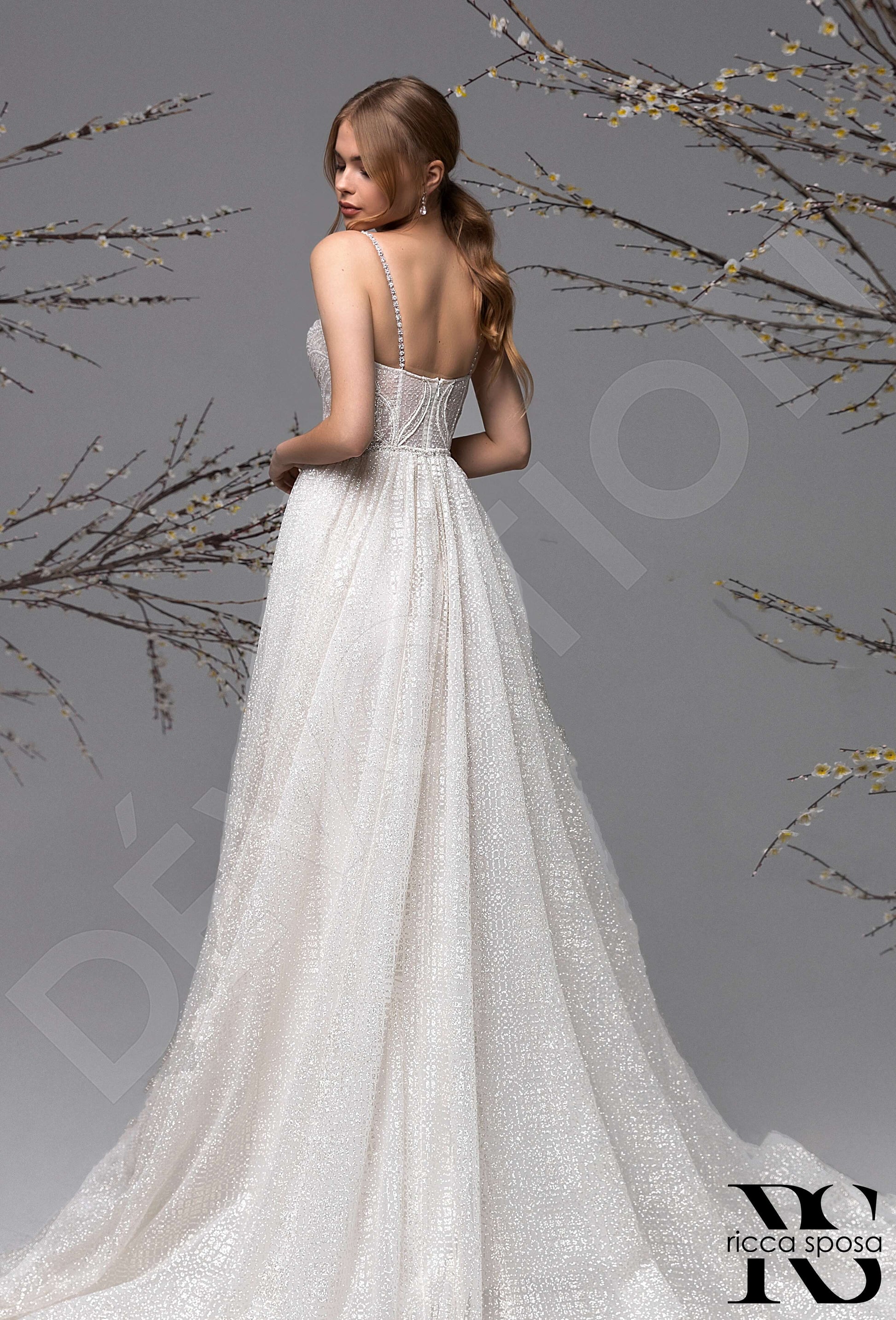 Rominna A-line Jewel Ivory Wedding dress