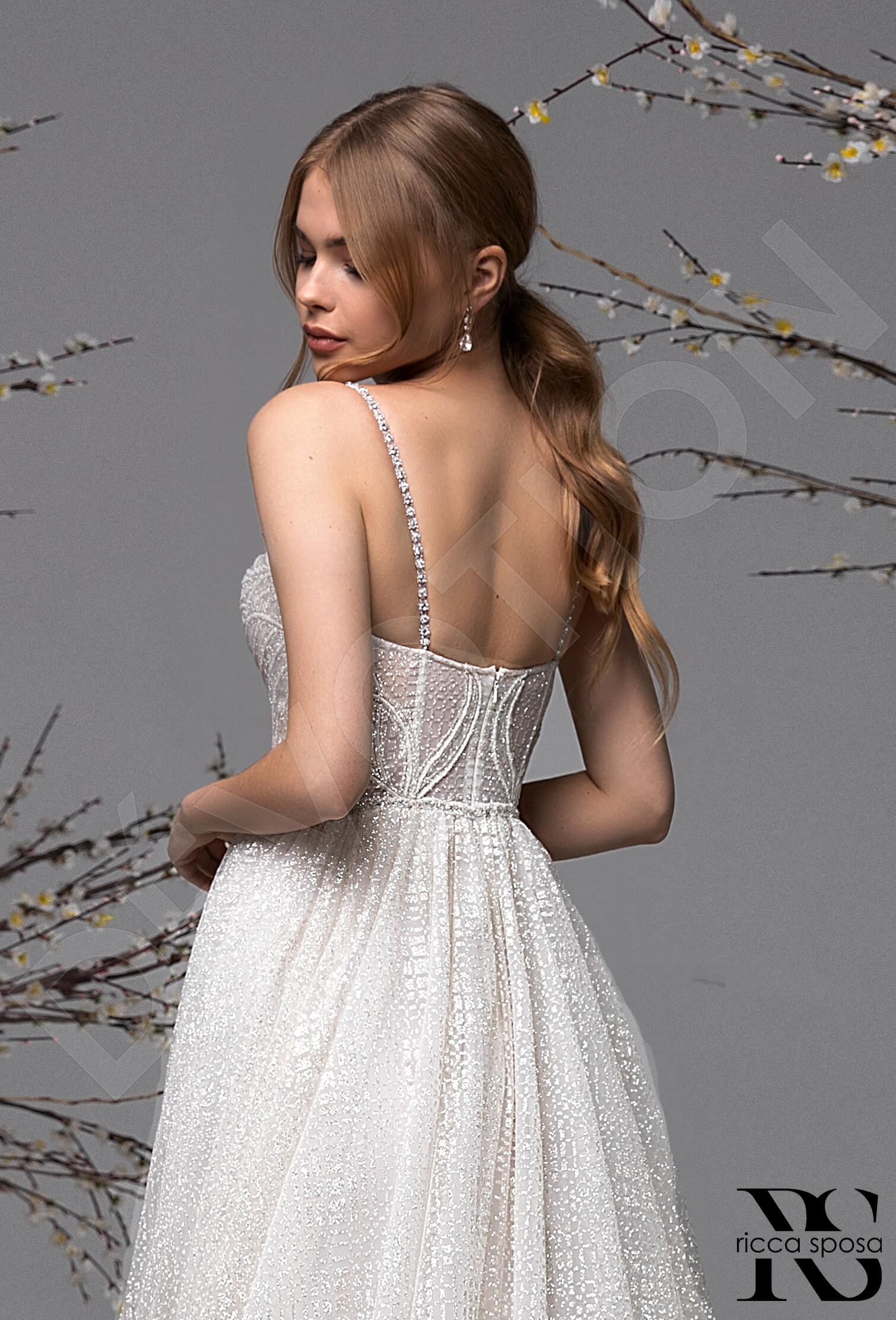 Rominna A-line Jewel Ivory Wedding dress