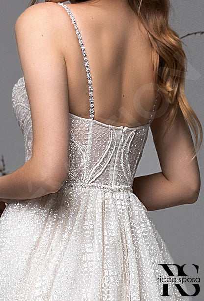 Rominna Open back A-line Straps Wedding Dress 6