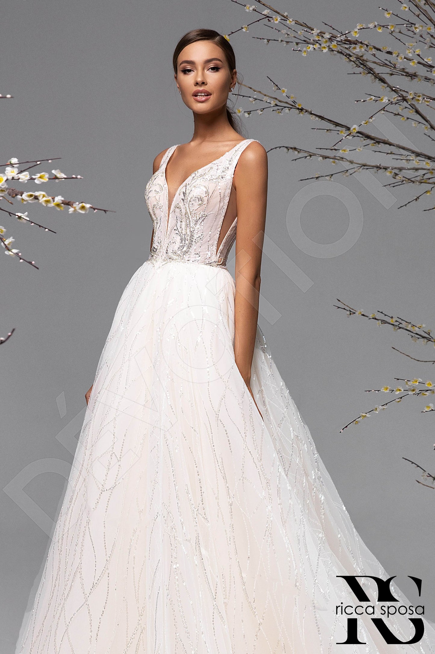 Alba Open back A-line Sleeveless Wedding Dress 4