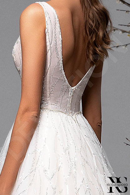 Alba Open back A-line Sleeveless Wedding Dress 6