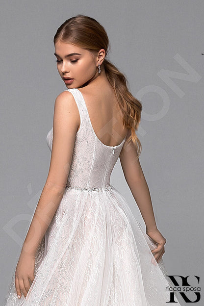 Elizia Open back A-line Sleeveless Wedding Dress 3