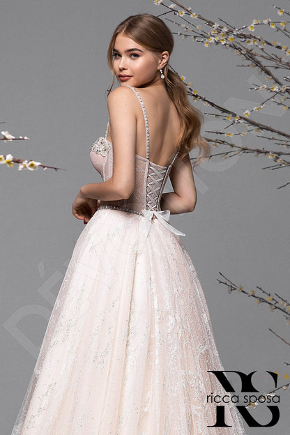 Chiala Open back A-line Sleeveless Wedding Dress 4