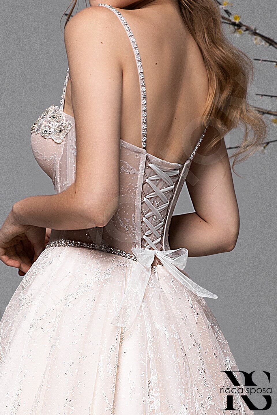 Chiala Open back A-line Sleeveless Wedding Dress 3