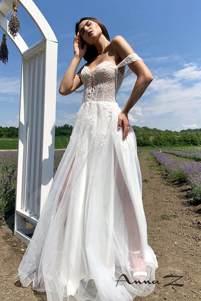 Francoise Open back A-line Straps Wedding Dress Back