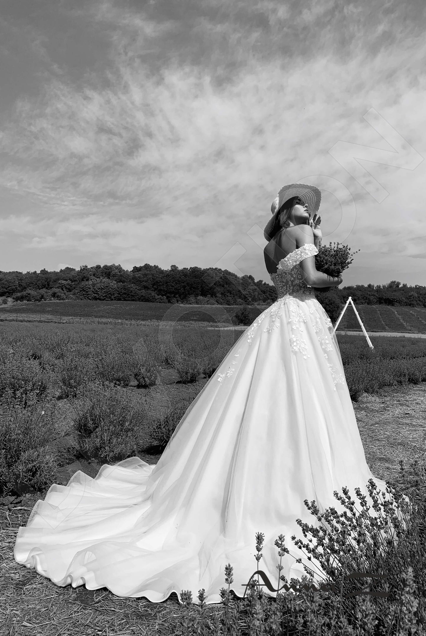Belinda Open back A-line Straps Wedding Dress 11