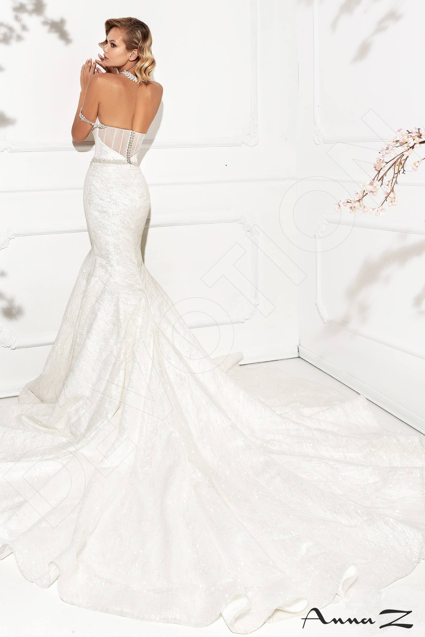 Amirina Open back Trumpet/Mermaid Sleeveless Wedding Dress 5