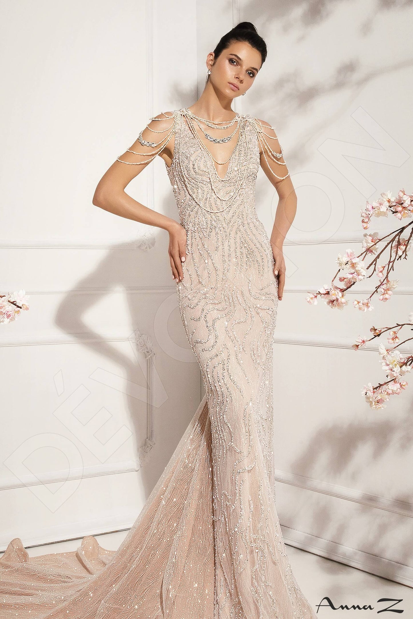 Suizi Open back Trumpet/Mermaid Sleeveless Wedding Dress Front
