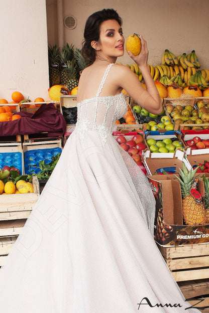Avda Open back A-line Straps Wedding Dress 4