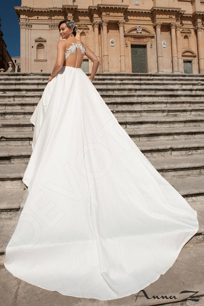 Zekla Illusion back A-line Sleeveless Wedding Dress 2
