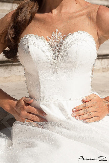 Zekla Illusion back A-line Sleeveless Wedding Dress 8