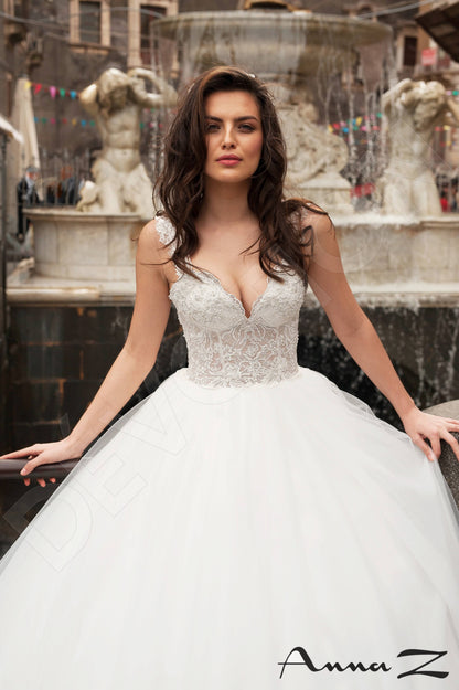 Orinne Open back Princess/Ball Gown Sleeveless Wedding Dress 5