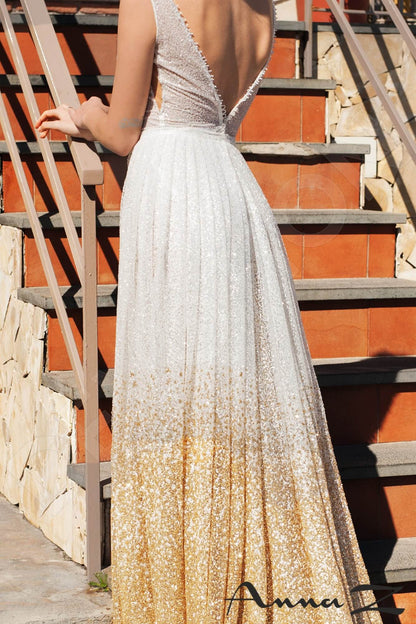 Isidora Open back A-line Sleeveless Wedding Dress 8