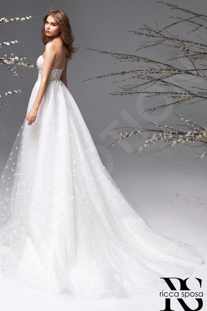 Peonia Open back A-line Sleeveless Wedding Dress Back