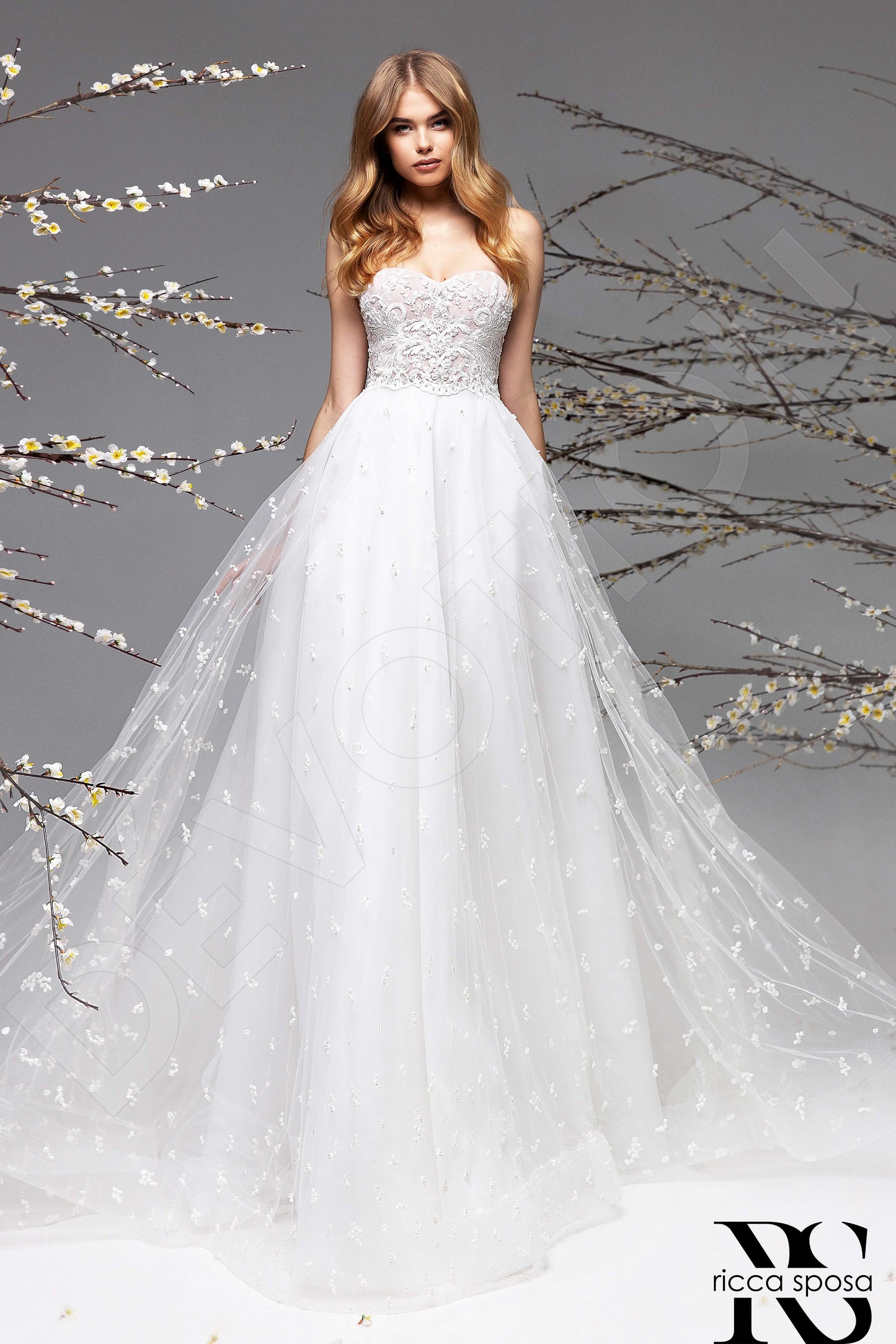 Peonia Open back A-line Sleeveless Wedding Dress 2
