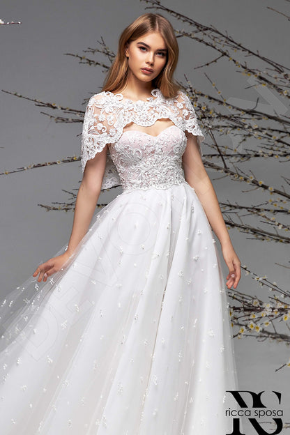 Peonia Open back A-line Sleeveless Wedding Dress 4
