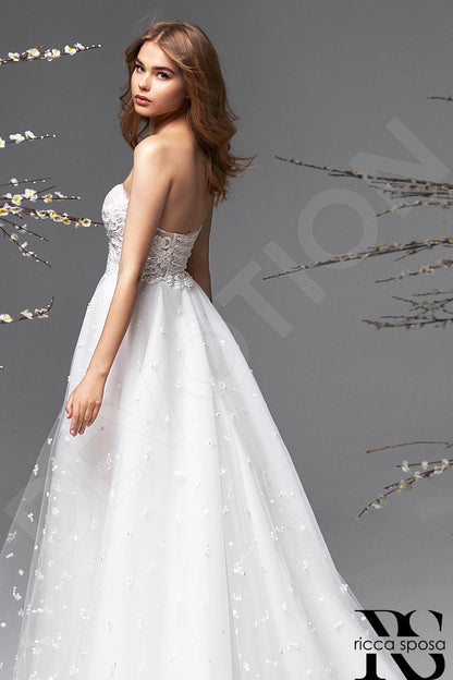 Peonia Open back A-line Sleeveless Wedding Dress 5