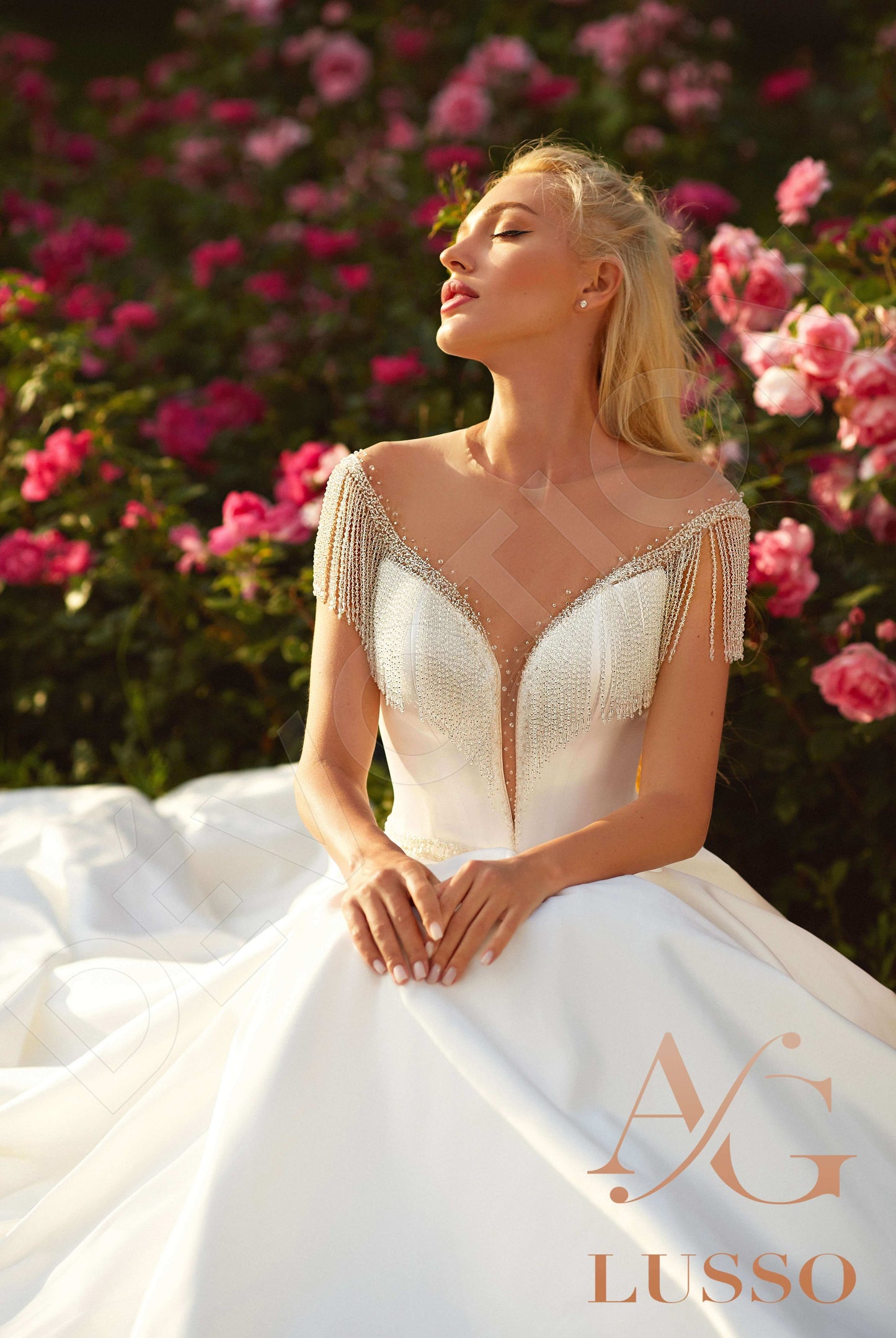 Abby Illusion back A-line Sleeveless Wedding Dress 2