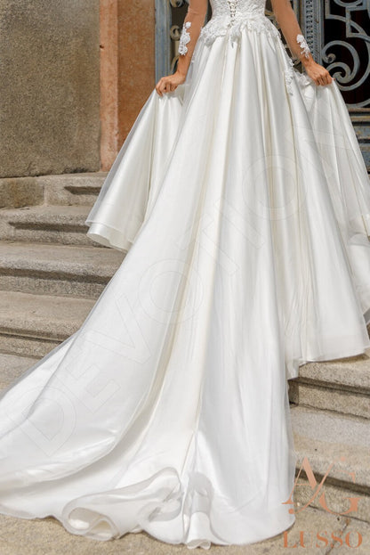 Adalyn Full back A-line Long sleeve Wedding Dress 6
