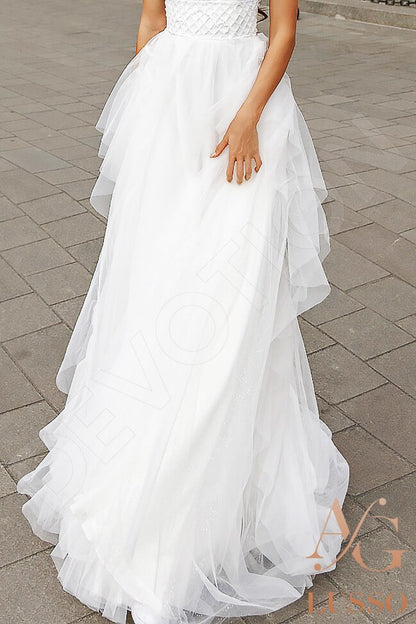 Adryn Full back A-line Sleeveless Wedding Dress 6