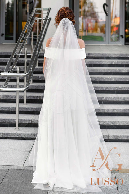 Brianna Full back A-line Sleeveless Wedding Dress 9