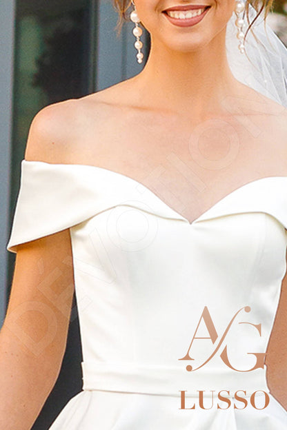 Brianna Full back A-line Sleeveless Wedding Dress 13