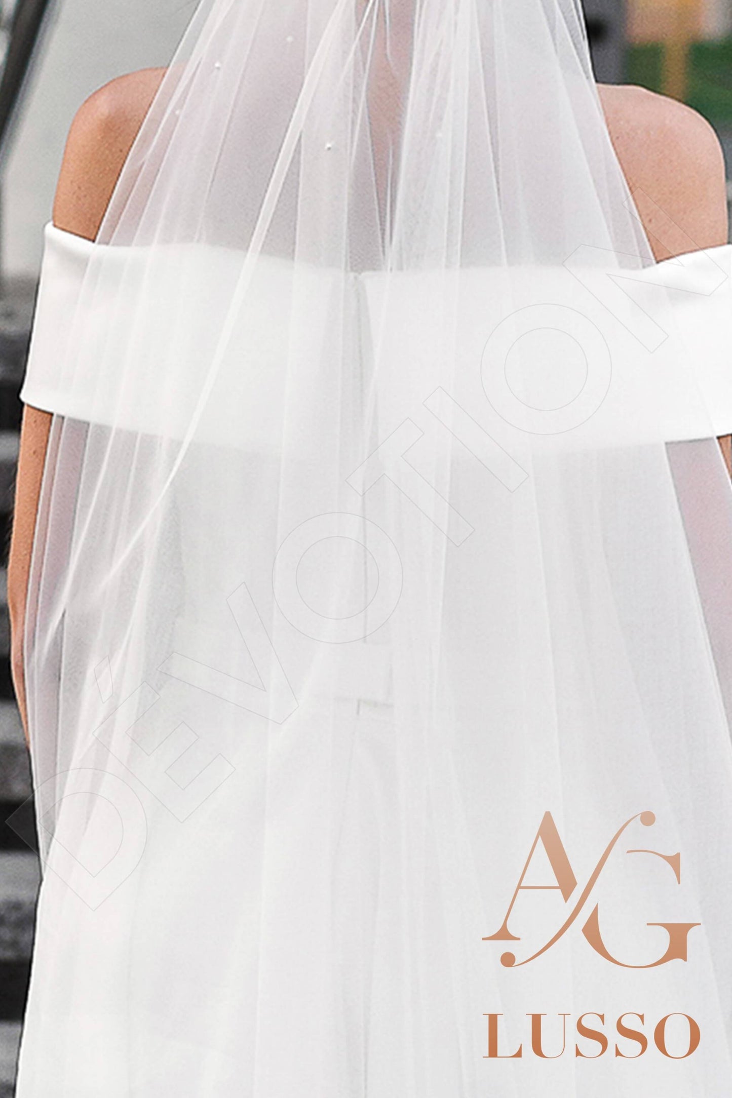 Brianna Full back A-line Sleeveless Wedding Dress 15