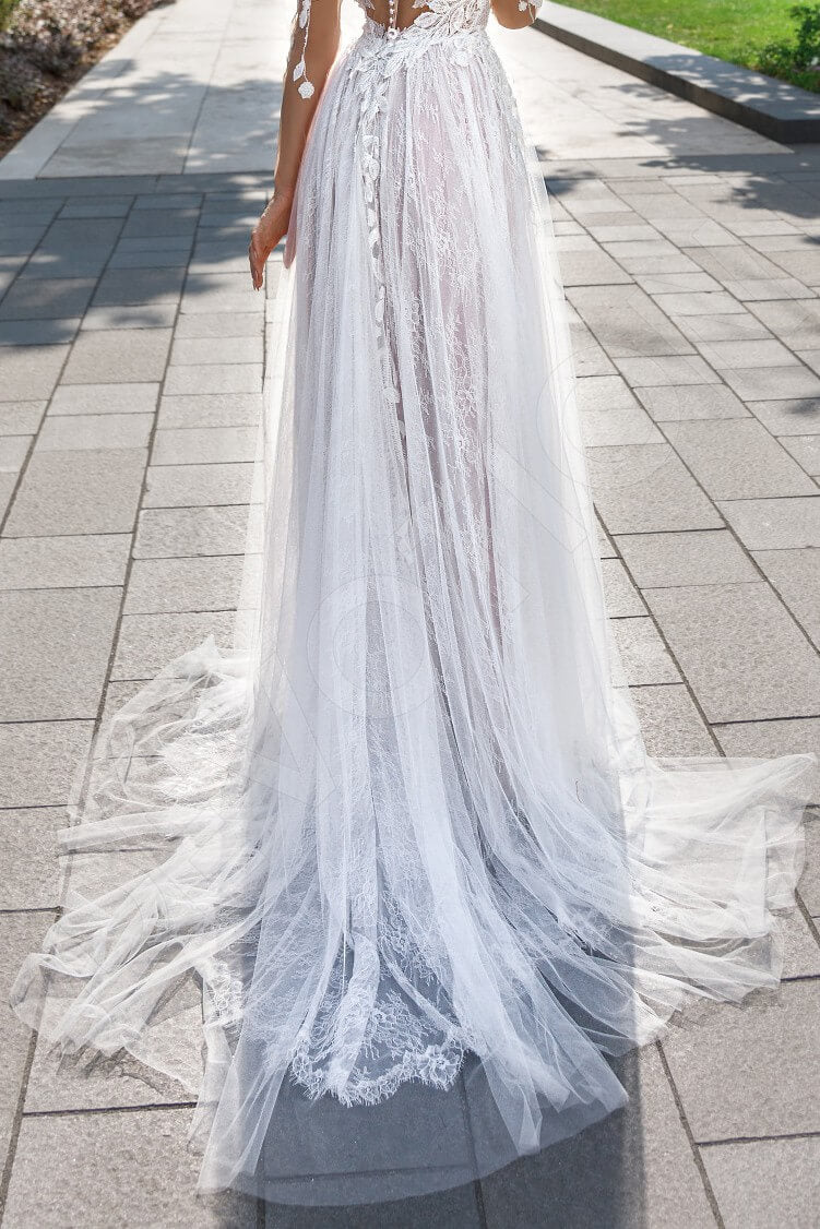 Aegla Full back A-line Long sleeve Wedding Dress 6