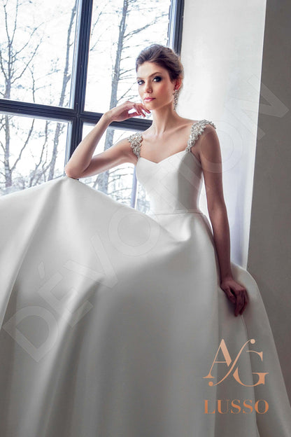 Charmina Open back A-line Straps Wedding Dress 2