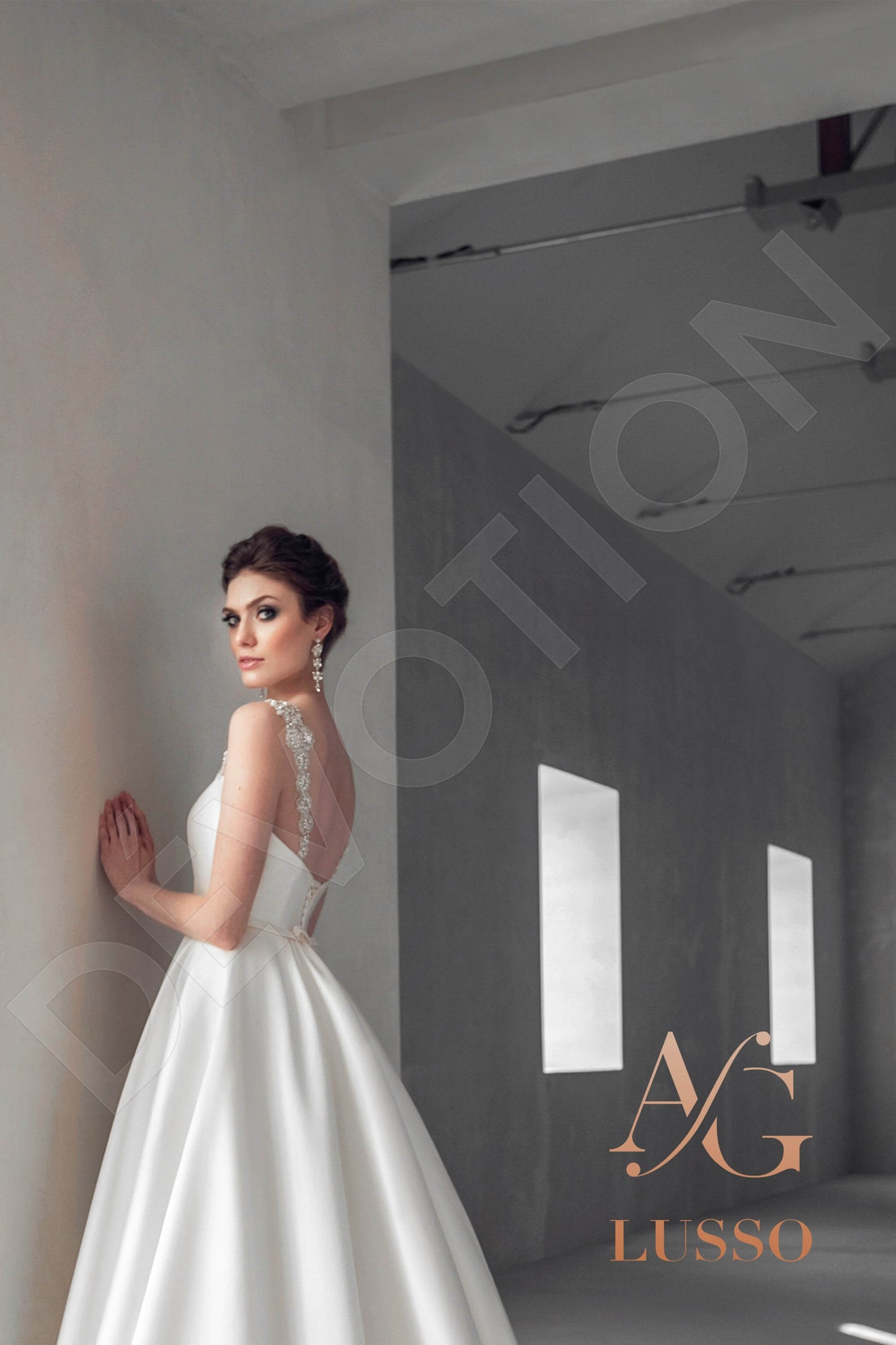 Charmina Open back A-line Straps Wedding Dress 4