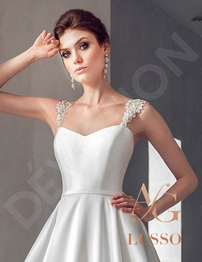 Charmina Open back A-line Straps Wedding Dress 3
