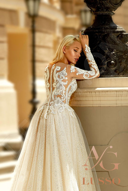 Brandi Full back A-line Long sleeve Wedding Dress 6