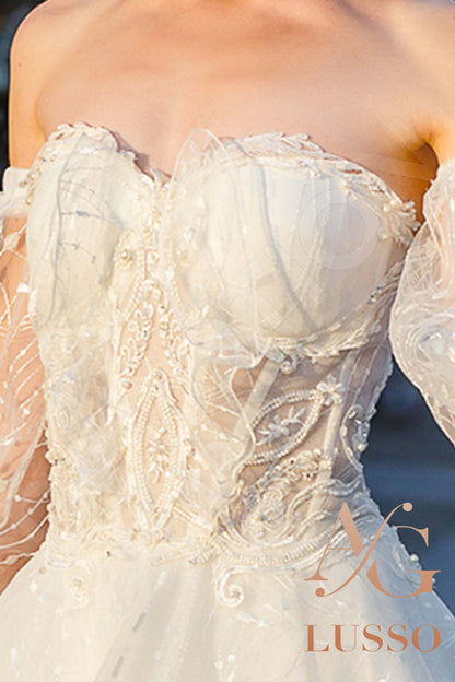 Frances Open back A-line Long sleeve Wedding Dress 11