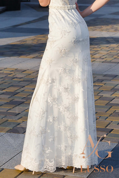 Jemima Open back A-line Short/ Cap sleeve Wedding Dress 12