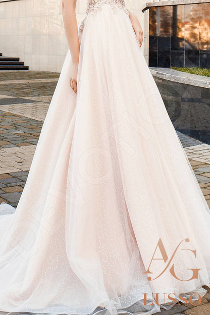Kye Open back A-line Sleeveless Wedding Dress 5