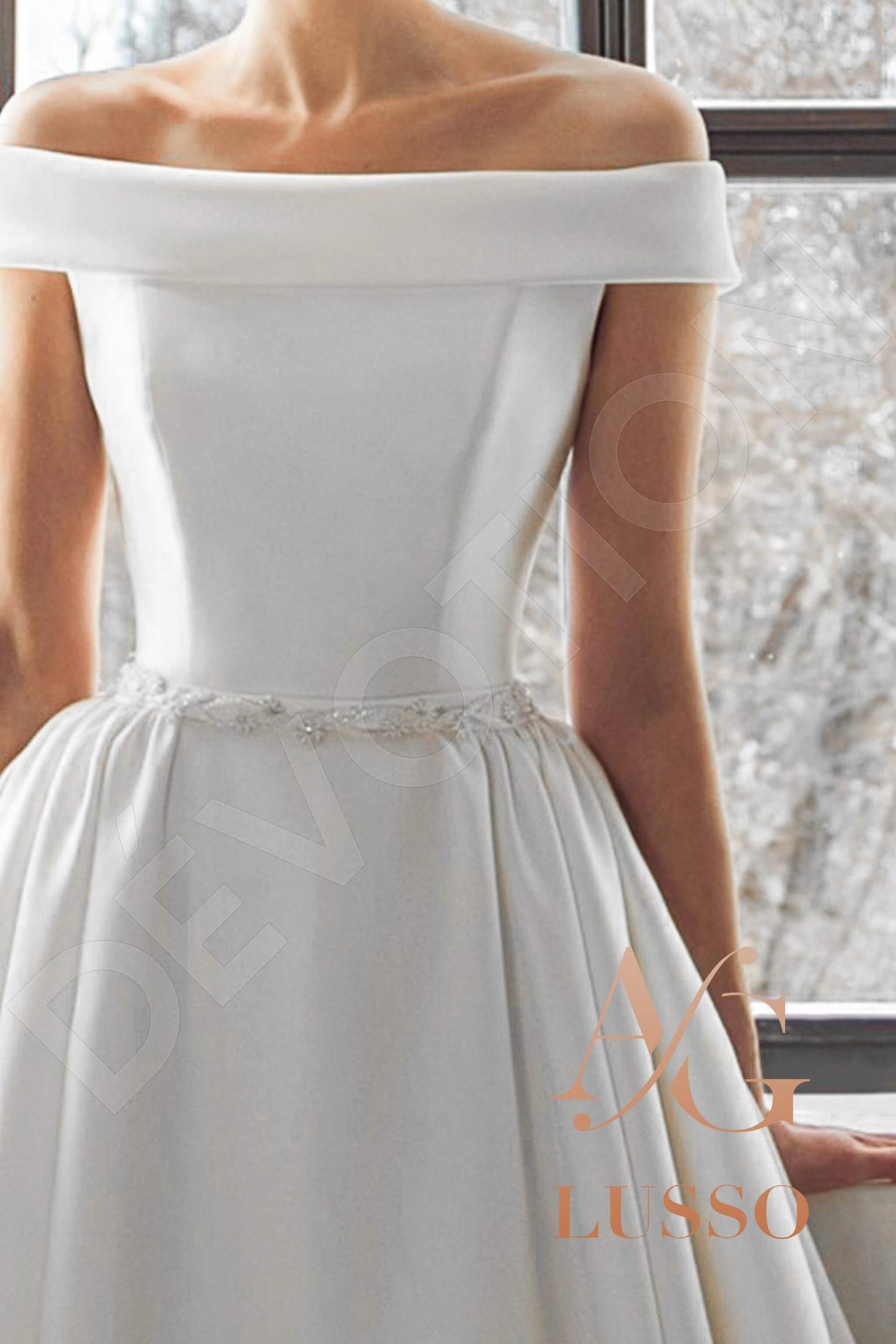 Corsa Open back A-line Sleeveless Wedding Dress 4