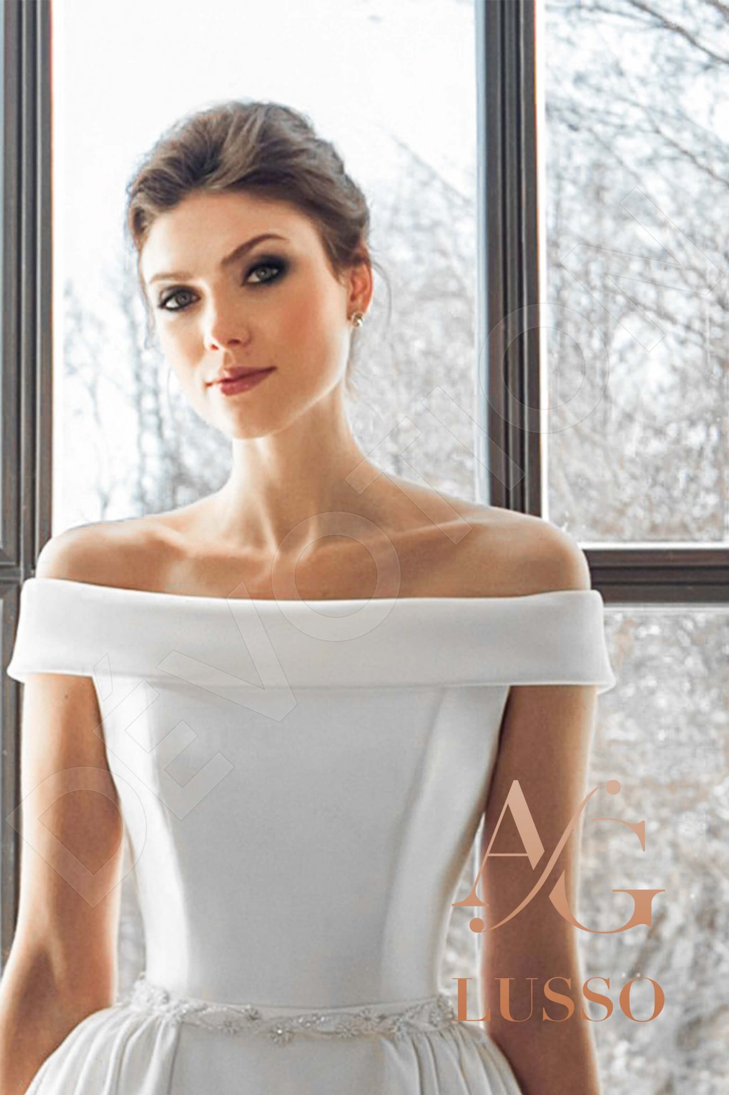 Corsa Open back A-line Sleeveless Wedding Dress 2