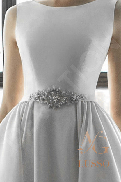 Henrini Open back A-line Sleeveless Wedding Dress 5