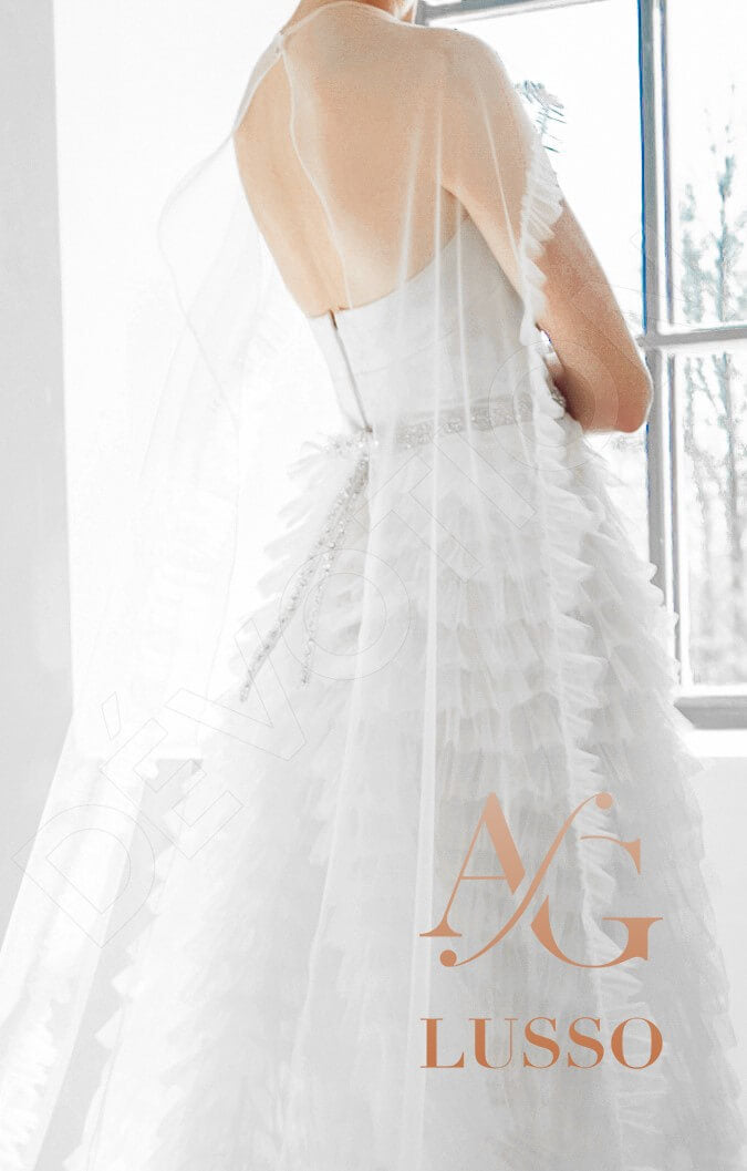 Sanita Open back A-line Strapless Wedding Dress 3